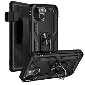 Strong Shell Urban Texture Raider Series Kickstand Case with Belt Clip - iPhone 13 Mini