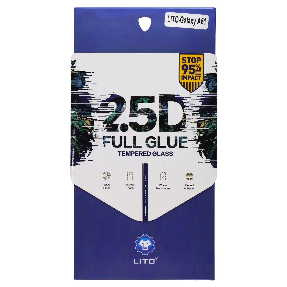 LITO 2.5D Full Glue Tempered Glass Screen Protector for Samsung Galaxy A51 stylus friendly film
