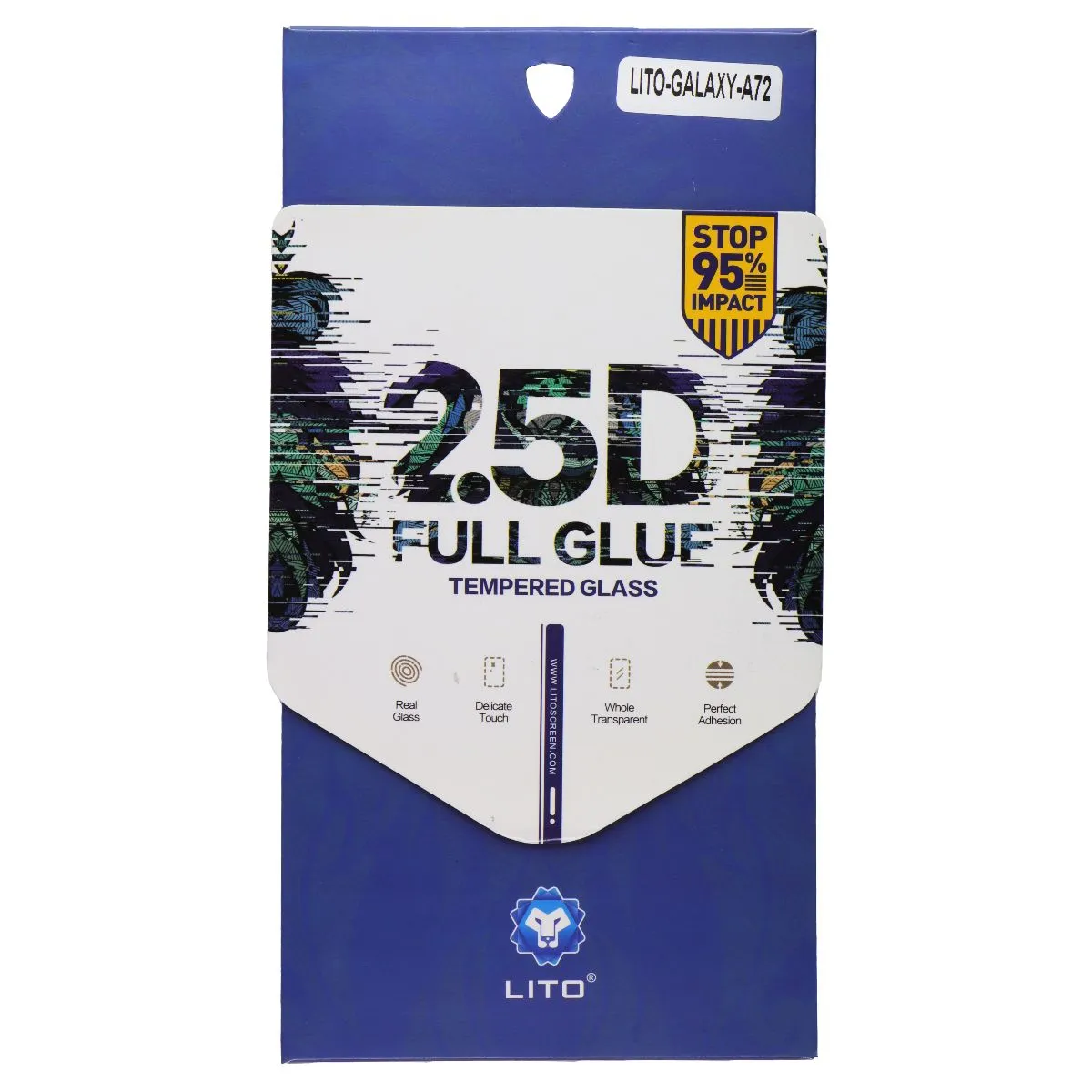 LITO 2.5D Full Glue Tempered Glass Screen Protector for Samsung Galaxy A72 Anti scratch coating Device Care
