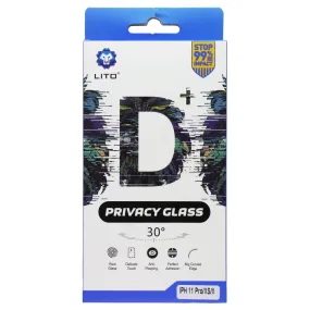 LITO D  Privacy Glass Screen Protector for Apple iPhone 11 Pro/XS/X gaming phone protector