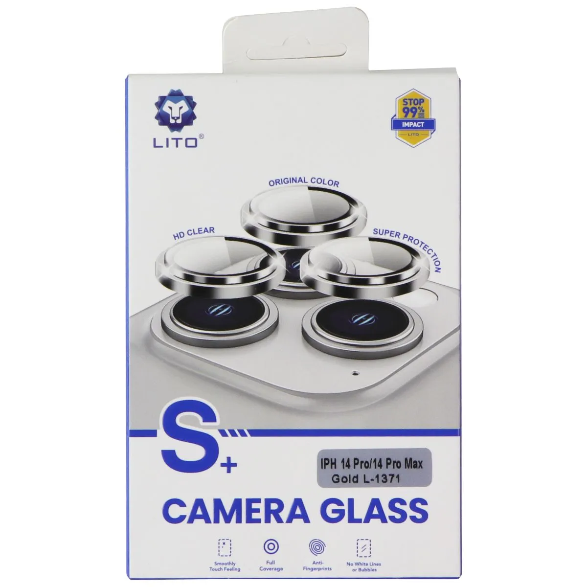 Ultra Smooth LITO S  Camera Glass (3 Piece) for Apple iPhone 14 Pro/14 Pro Max - Gold