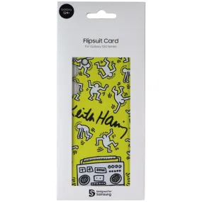 Samsung Interactive Flipsuit Card for Galaxy S24  (Plus) - Keith Haring Yellow Sleek Guard Smooth Protection