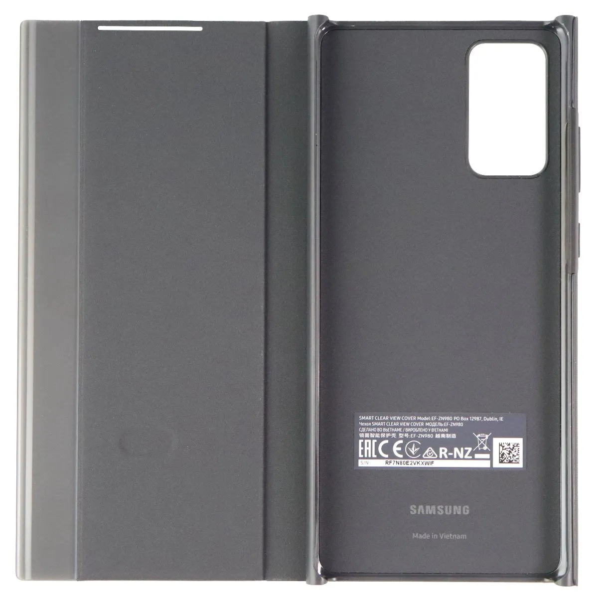 Hybrid Touch Samsung S-View Flip Cover for Samsung Galaxy Note20 / Note20 5G - Black