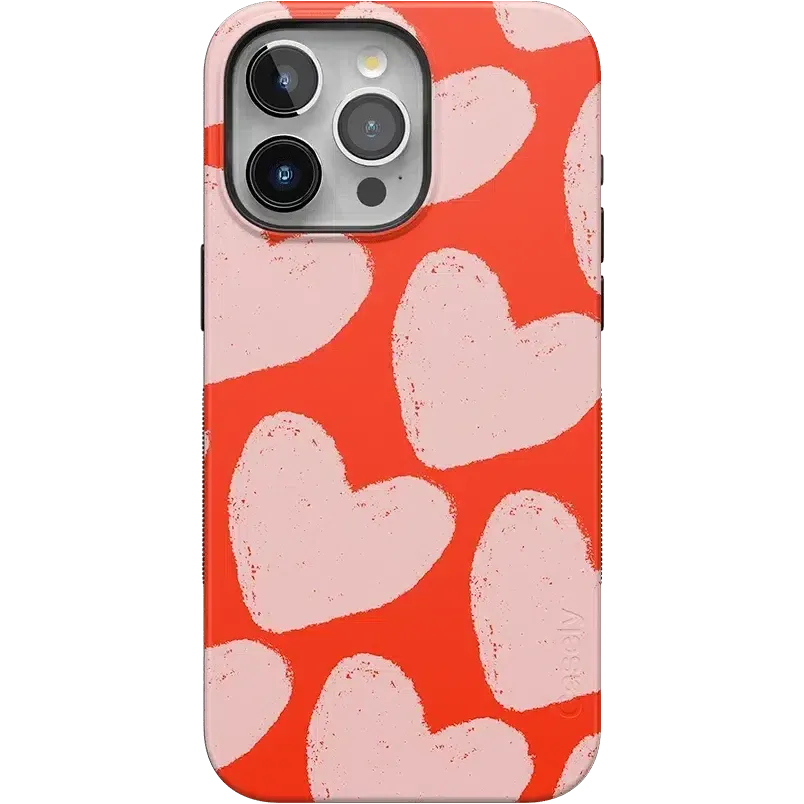 Clear Design Love You More | Heart Doodle Case