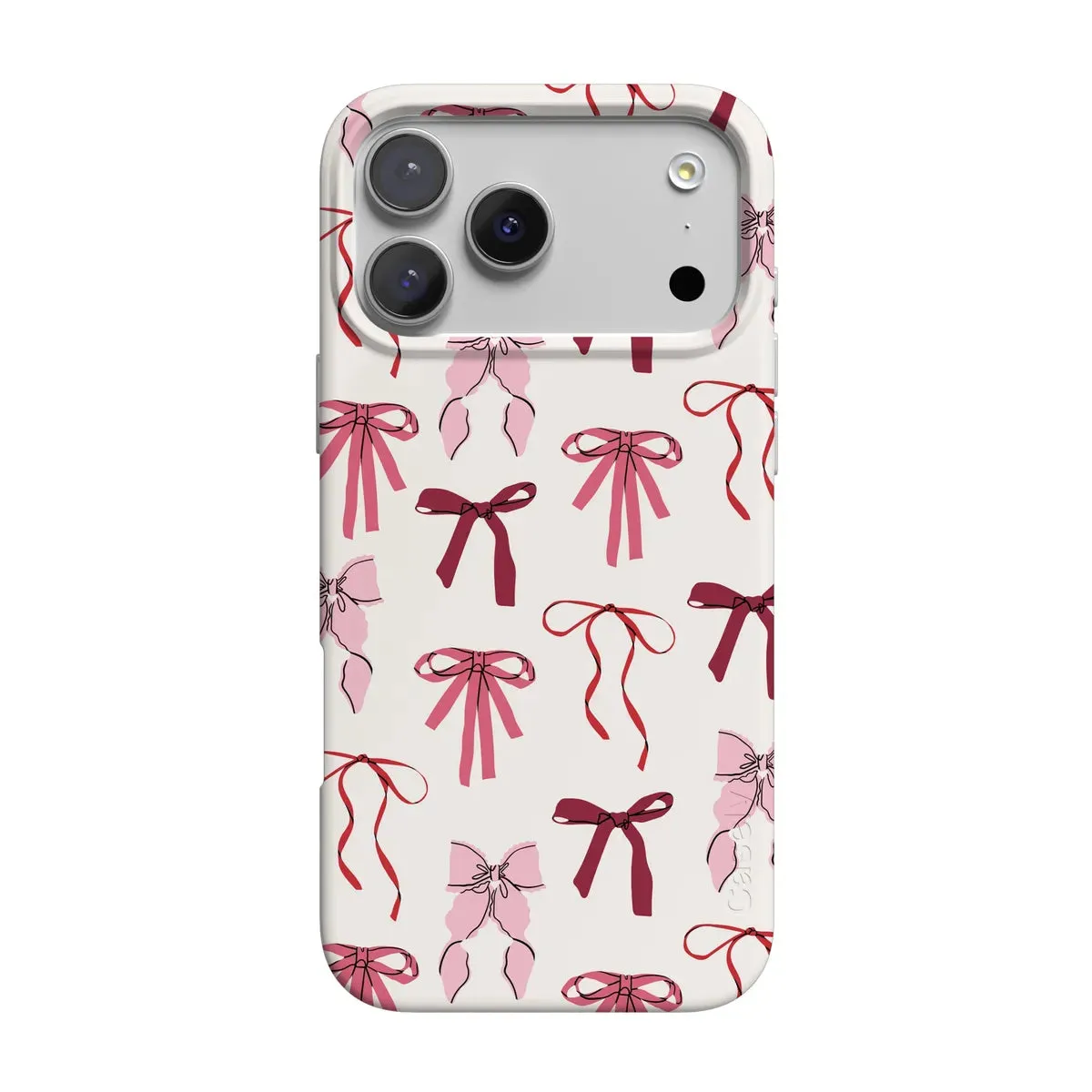Shock Proof Luxury Finish Lover Girlie | Pink Bows iPhone Case