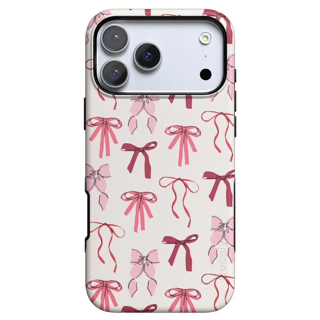 Hybrid Surface Layer Lover Girlie | Pink Bows iPhone Case