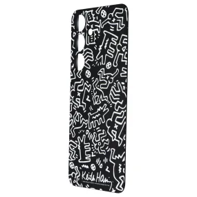 Soft Edge Texture Sleek Appearance Samsung Interactive Flipsuit Card for Galaxy S24 - Keith Haring Black