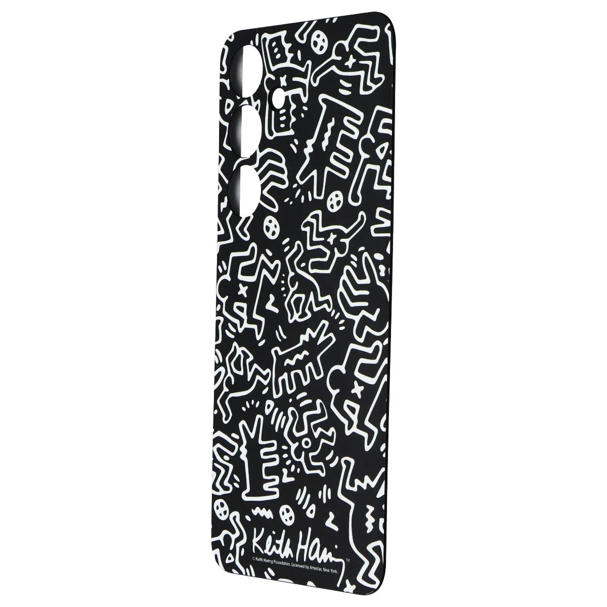 Soft Edge Texture Sleek Appearance Samsung Interactive Flipsuit Card for Galaxy S24 - Keith Haring Black