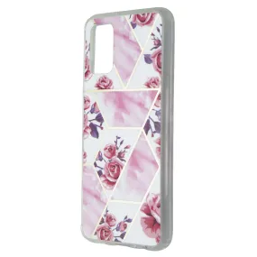 MyBat Fusion Series Protector Cover Case for Samsung Galaxy A02s - Rose Marble Rugged Look