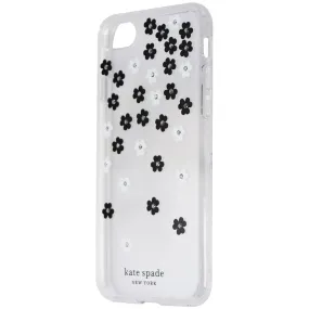 Soft touch finish Compact Look Kate Spade Flexible Hardshell Case for iPhone SE (2nd Gen) & 8/7 - Clear/Flowers