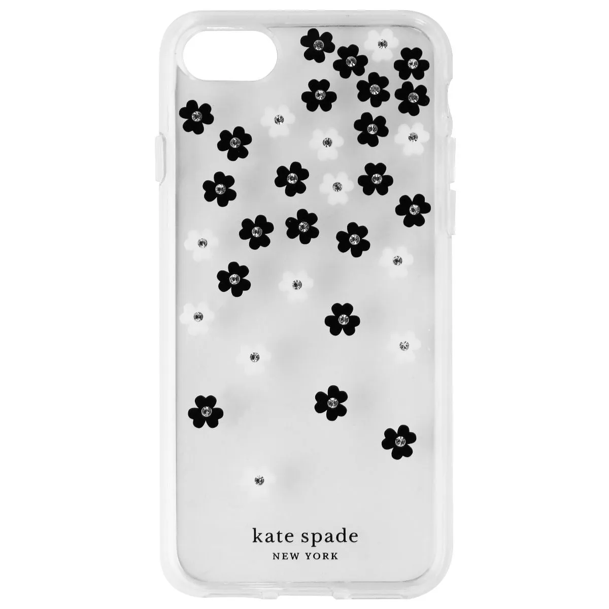 Kate Spade Flexible Hardshell Case for iPhone SE (2nd Gen) & 8/7 - Clear/Flowers Hybrid Look Protective Edge
