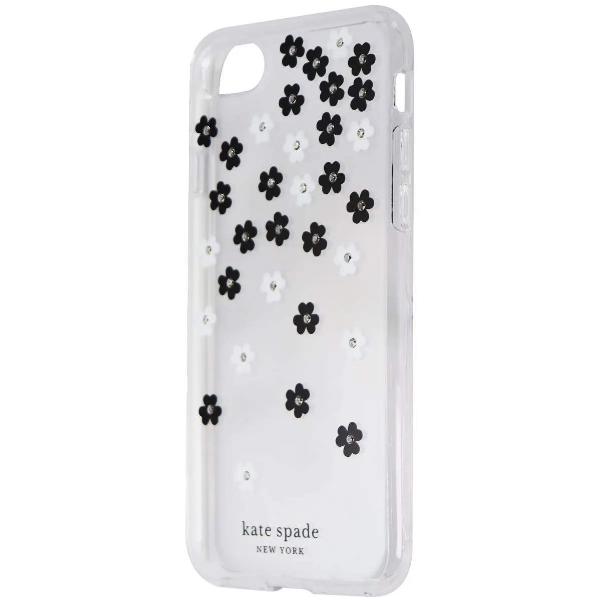 Soft touch finish Compact Look Kate Spade Flexible Hardshell Case for iPhone SE (2nd Gen) & 8/7 - Clear/Flowers