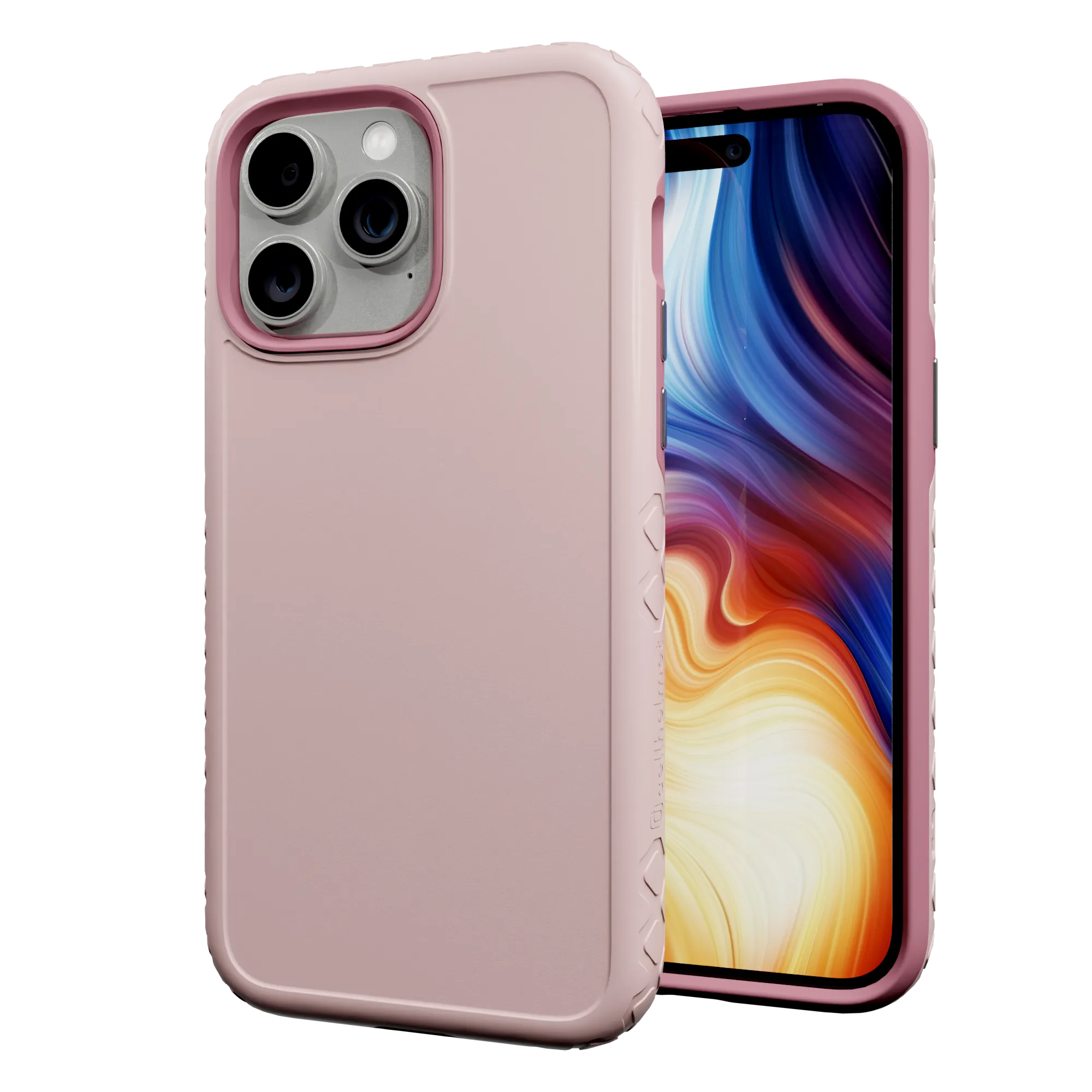 Dual Layer Case for Apple iPhone 13 Pro Max | Pink Magnolia | Fortitude Series Casual Texture Minimal Edge Design