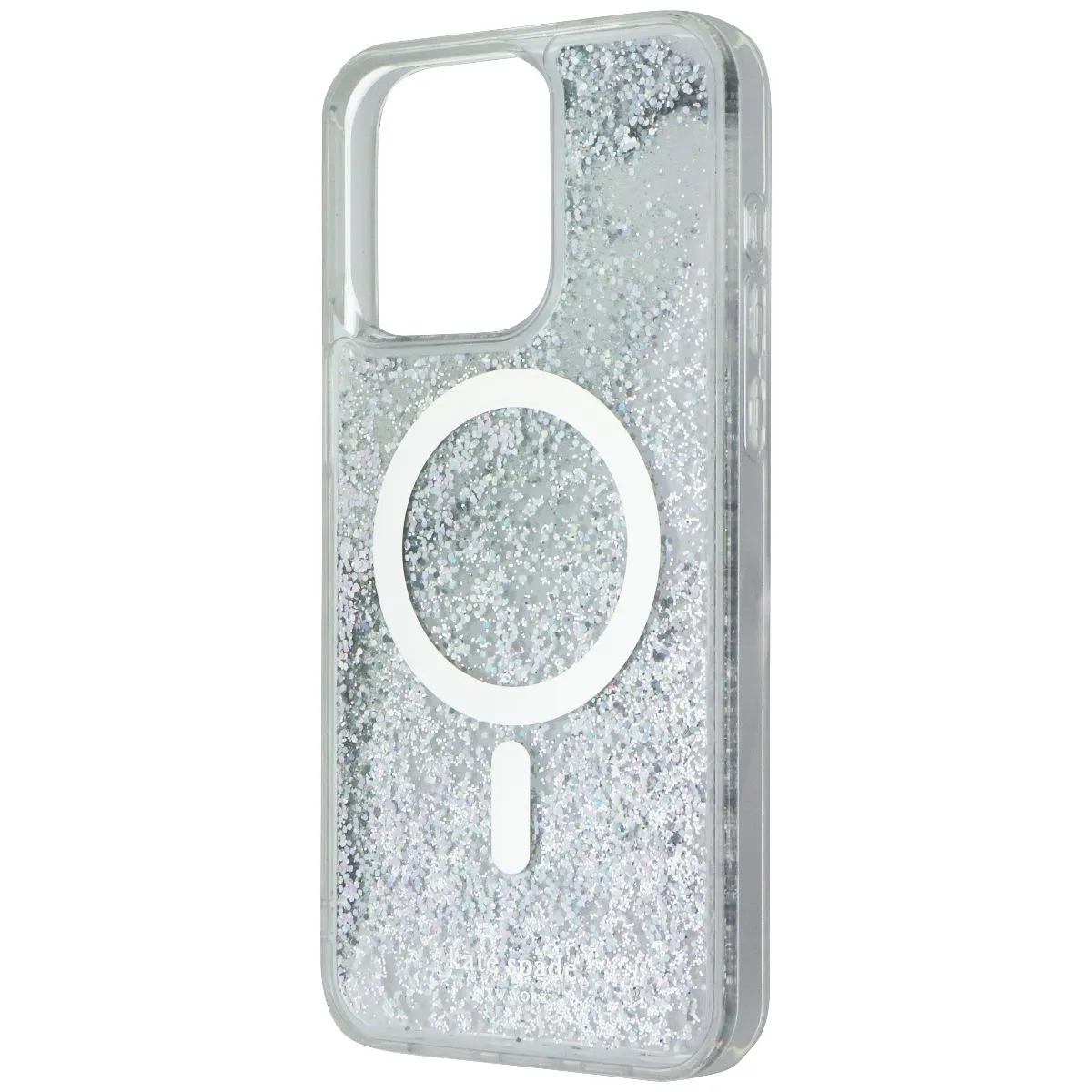 Protective Build Soft Silicone Kate Spade Liquid Glitter Case for MagSafe for iPhone 15 Pro Max - Iridescent
