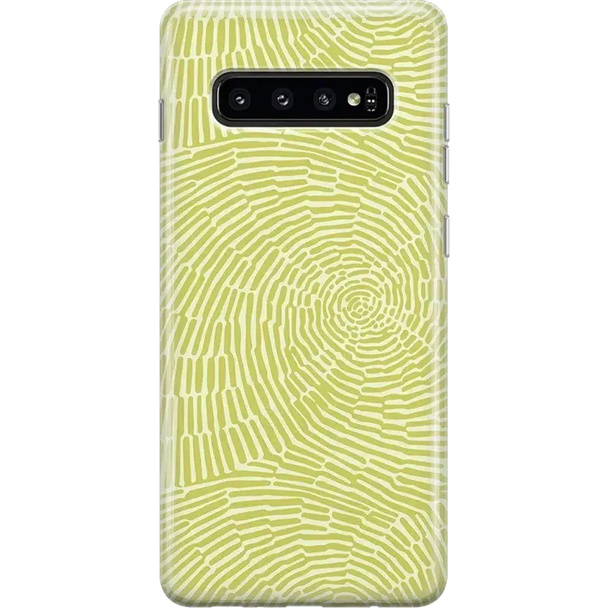 Swirl Away | Tea Green Geometric Samsung Case Clear Frame