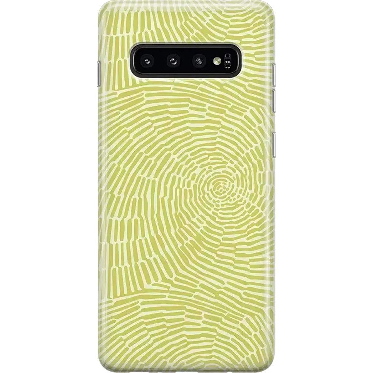 Swirl Away | Tea Green Geometric Samsung Case Polished Surface Texture