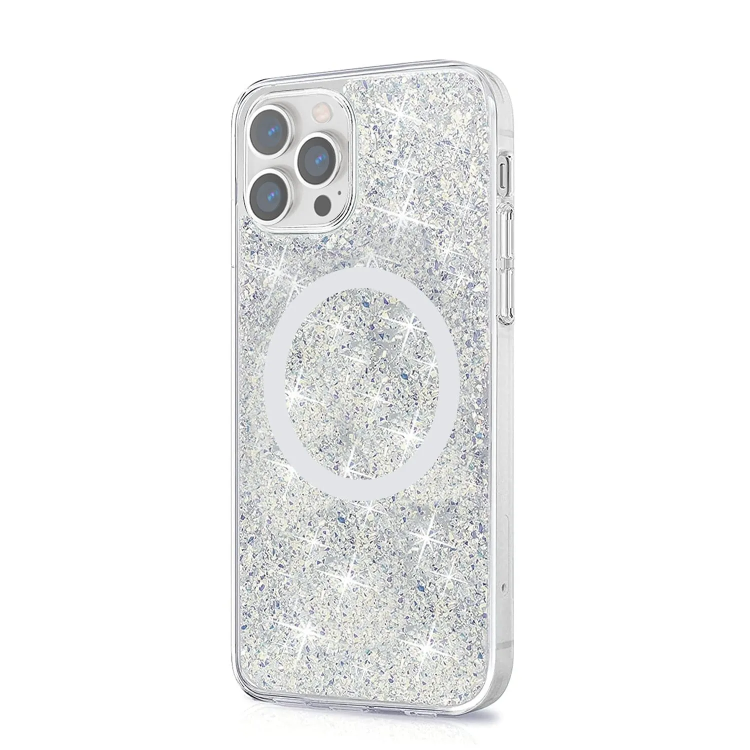 Clear Sparkle Case with MagSafe - iPhone 13 Pro Soft edges Hard Plastic