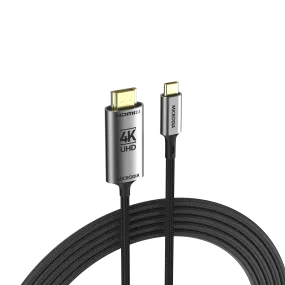 MICRODIA USB-C to HDMI Cable (4K HDR Cable 1.8M , HDCP2.3) Textured Comfort Shockproof Corners