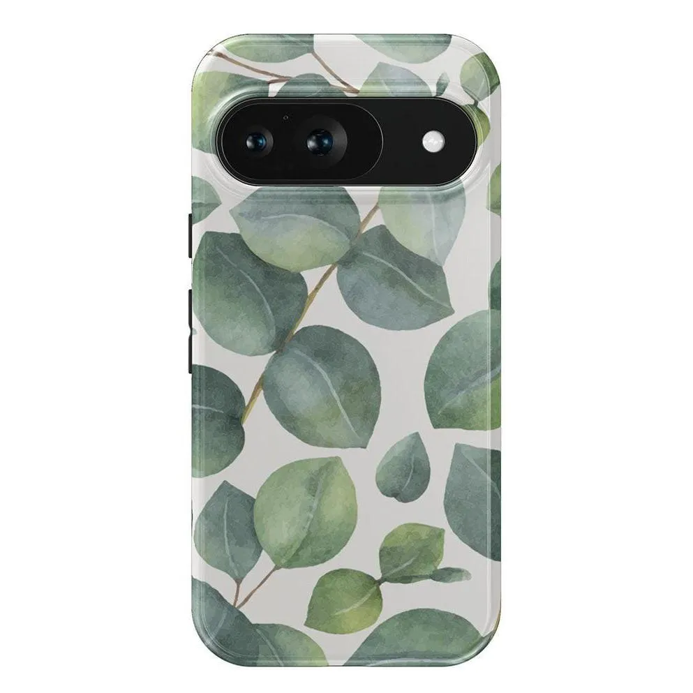 Leaf Me Alone | Green Floral Print Google Pixel Case Premium Touch Luxury Layer Texture
