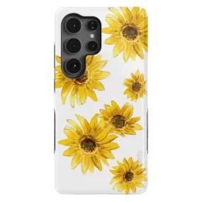 Premium Surface Finish Golden Garden | Yellow Sunflower Floral Samsung Case