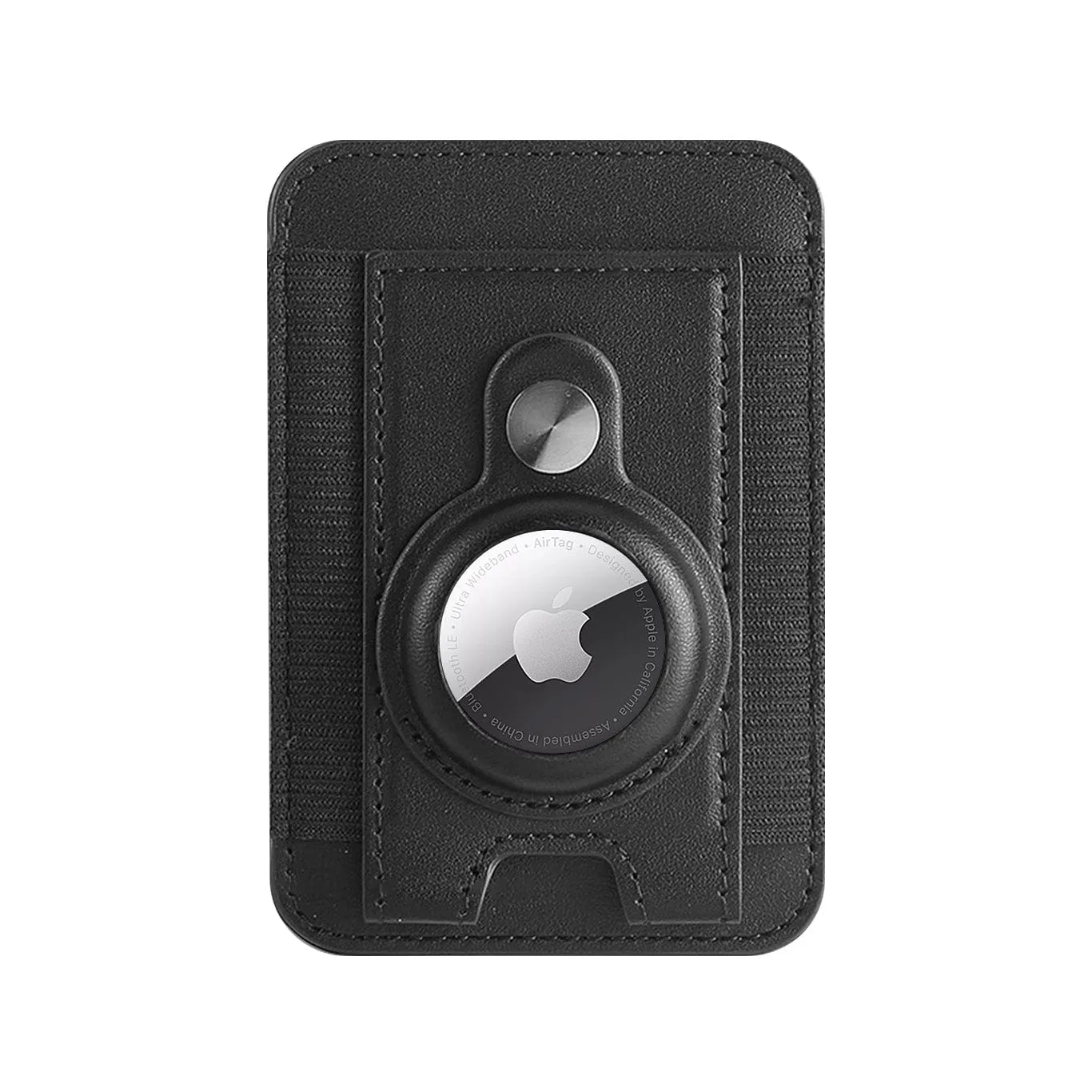 High gloss iPhone Leather Wallet Case with AirTag Holder - MagSafe | Indy Series