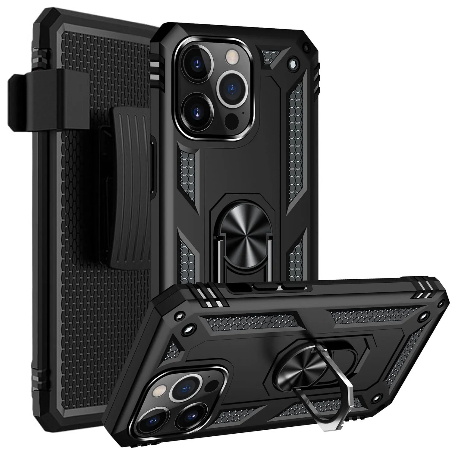 Raider Series Kickstand Case with Belt Clip - iPhone 13 Pro Classic Design Protective cover