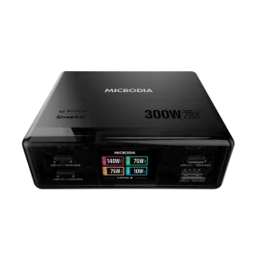 Long Lasting MEGACharge300 Charging Station 300W DESKTOP CHARGER, 4-PORT, USB-C PD & USB-A