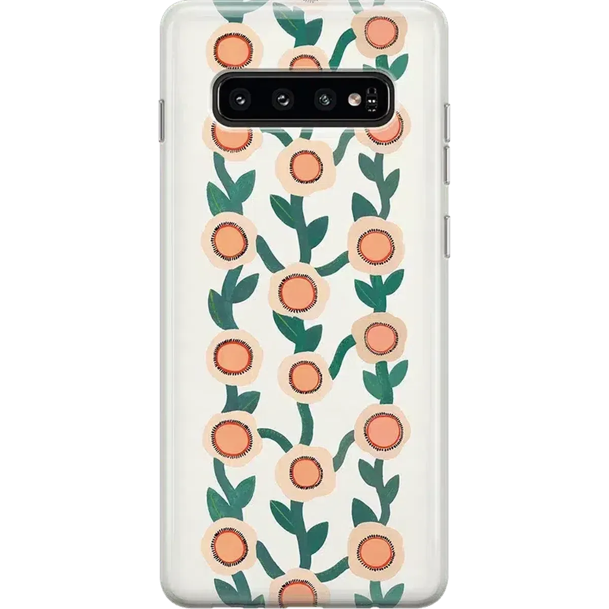 Sleek Texture Vivid Surface Detail Off the Vine | Floral Print Samsung Case