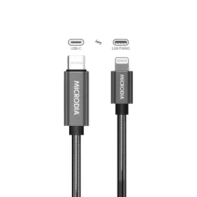 MICRODIA ExeCable? Steel PD60W USB-C to Lightning Charge & Sync Cable Light Build Water shield