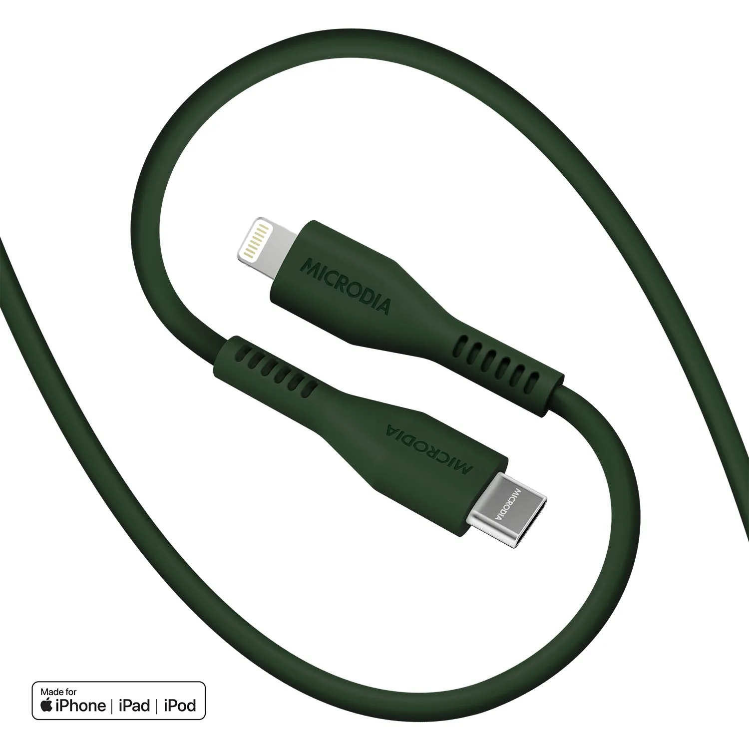 MICRODIA Fruitywire? Liquid Silicon 60W USB-C to Lightning Charge & Sync Cable Interface USB-C (USB2.0), MFi Lightning Transfer Speed 480Mbps Durable Texture Layer
