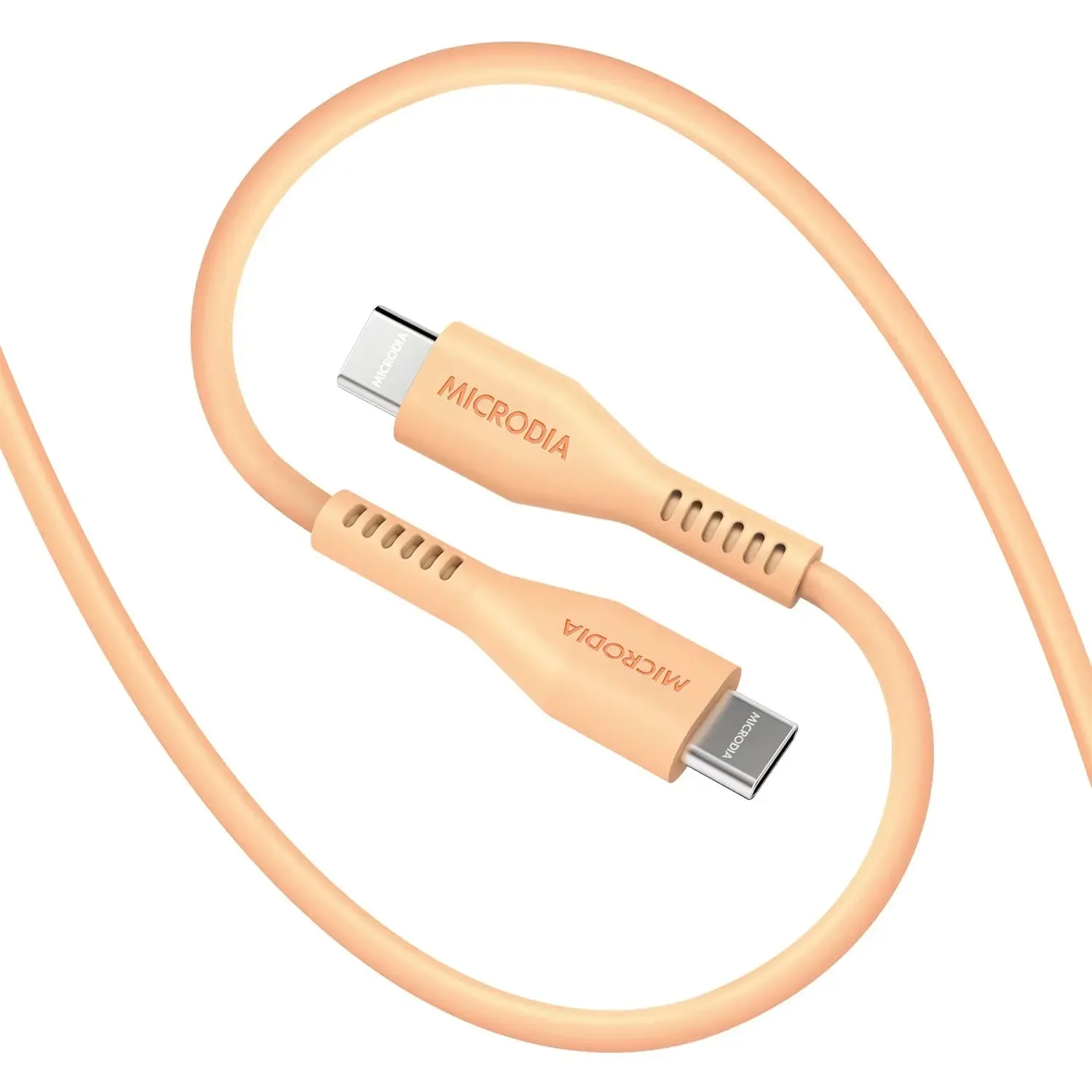 Light Protection Trendy Texture MICRODIA Fruitywire? Liquid Silicon PD60W USB-C to USB-C Charge & Sync Cable