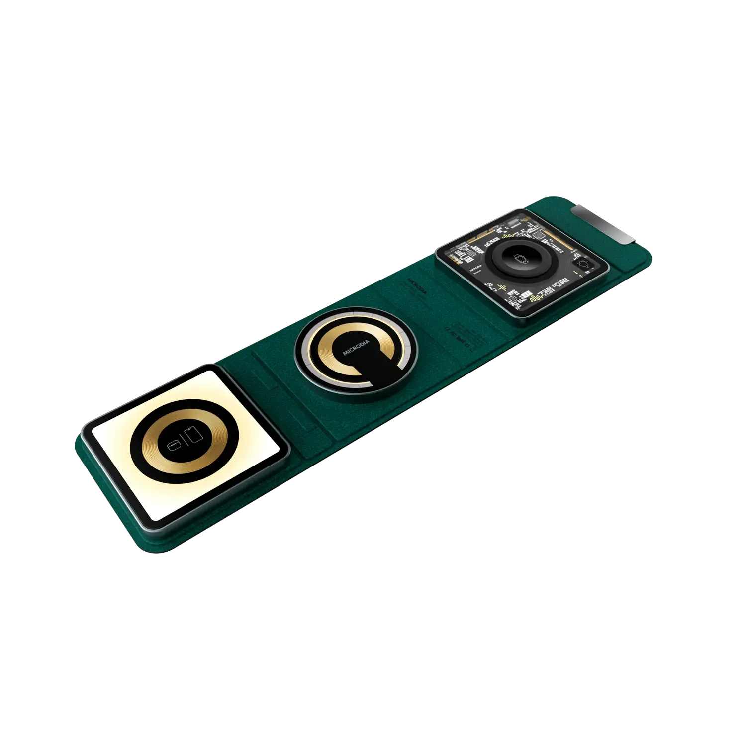 MICRODIA SNAPPad? Visi.TRIO, 23W 4-in-1 Foldable Wireless Charging Pad Refined Texture Classic Grip