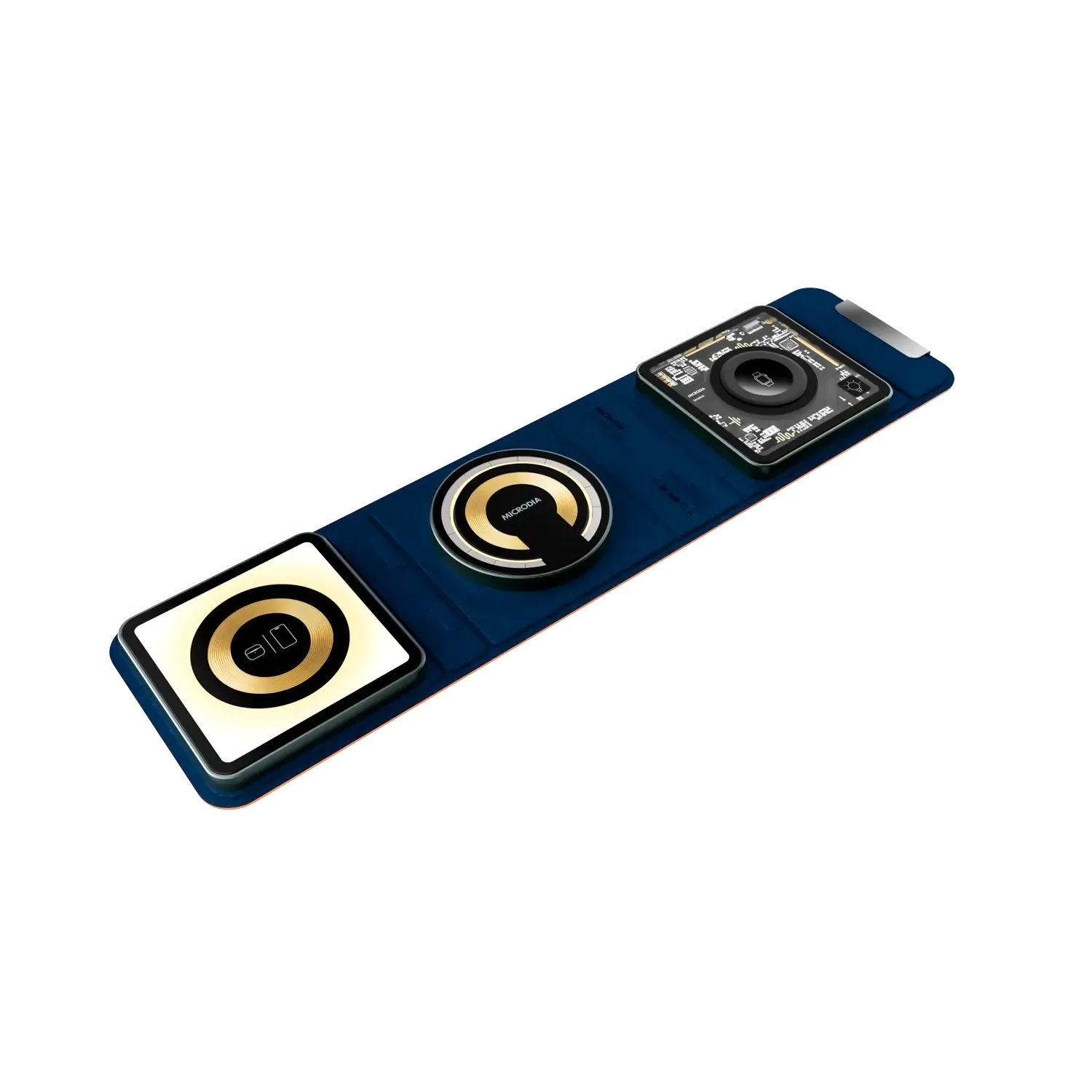 MICRODIA SNAPPad? Visi.TRIO, 23W 4-in-1 Foldable Wireless Charging Pad Minimal Surface Layer Clear View