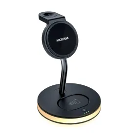MICRODIA SNAPStation? ELITE 33W, 5-in-1 Magnetic Wireless Charging Station Premium Form Comfort Edge Layer