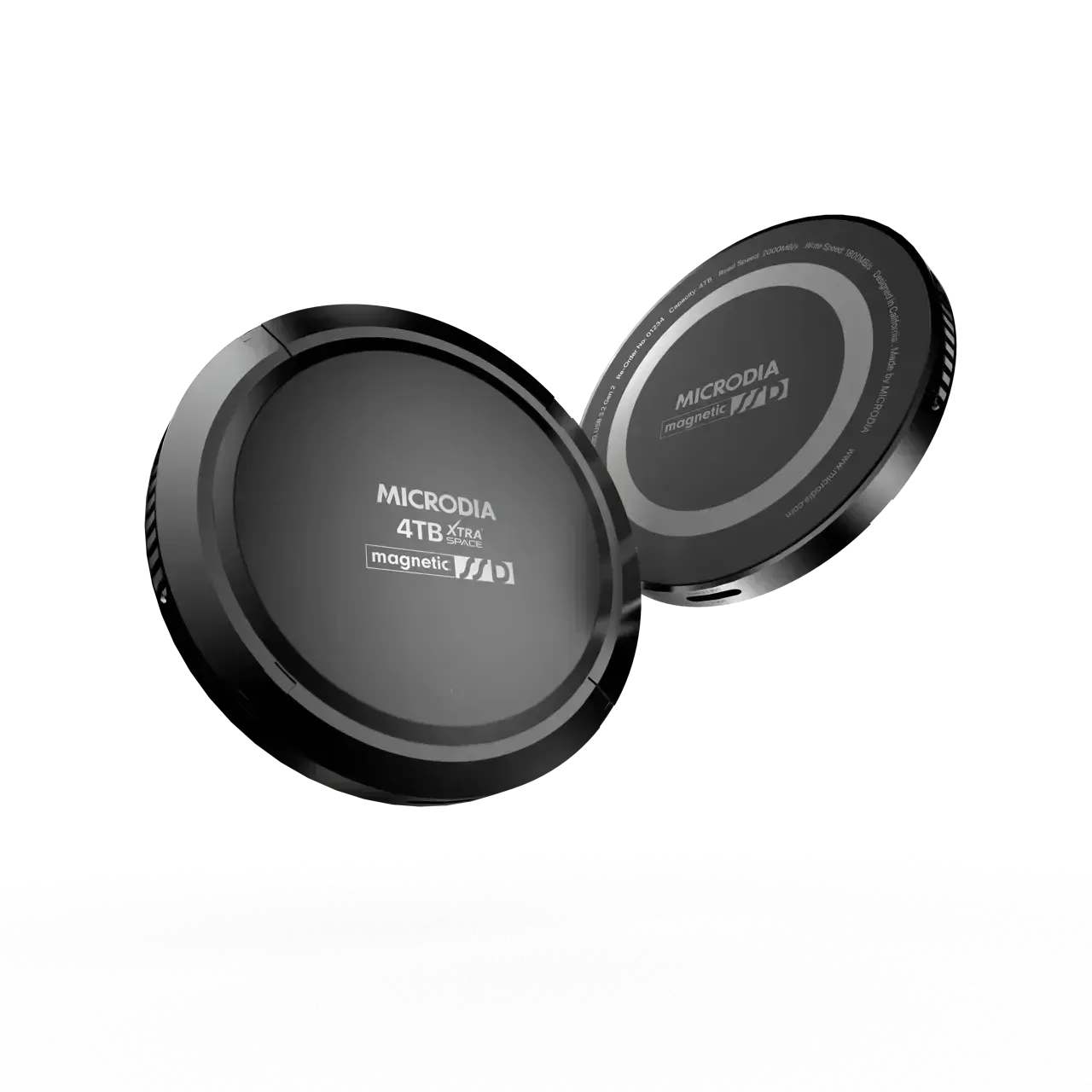 MICRODIA XTRA SPACE? Magnetic Portable SSD Gloss Layer Finish Perfect Fit