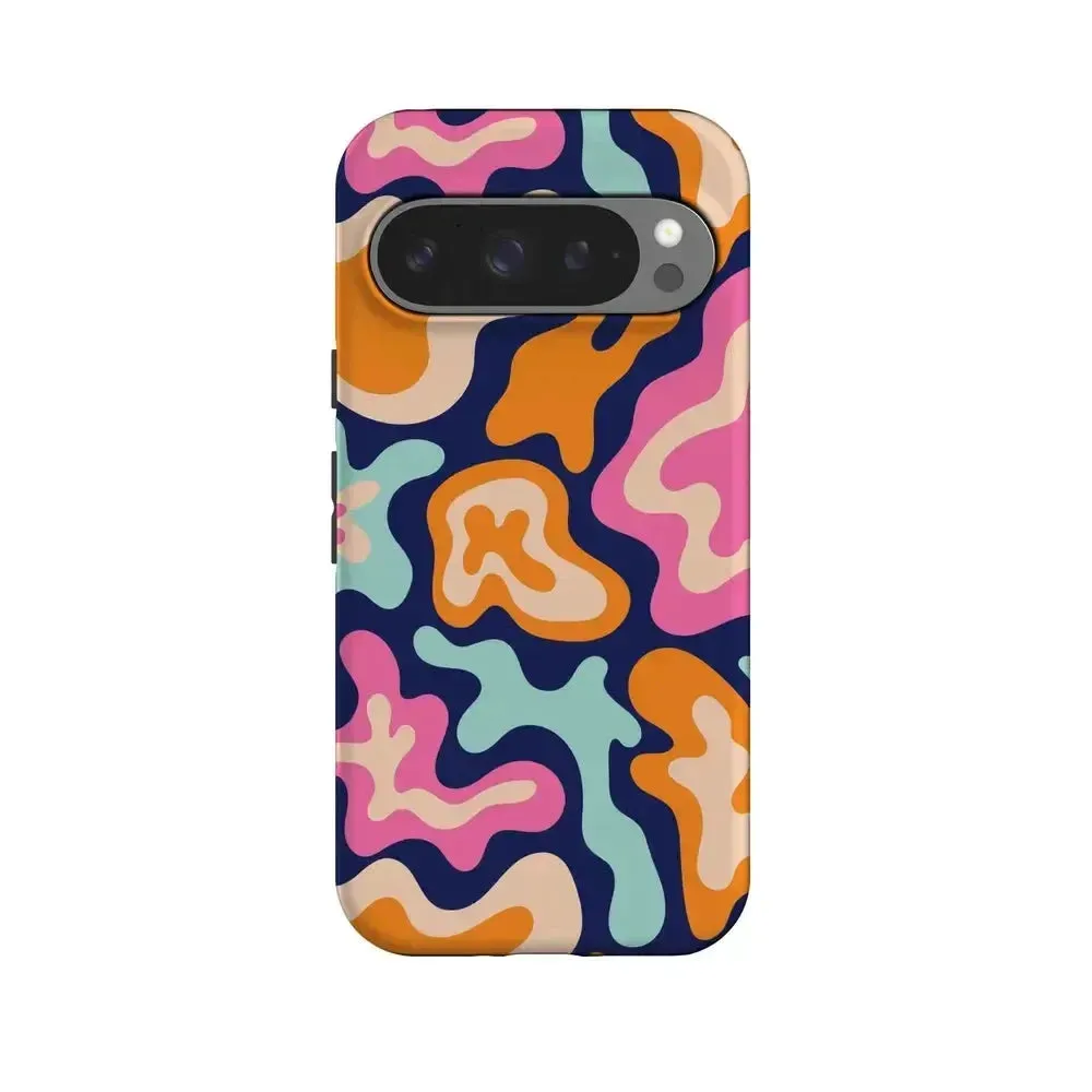 Frosted surface Midnight Color Splash | Abstract Retro Google Pixel Case