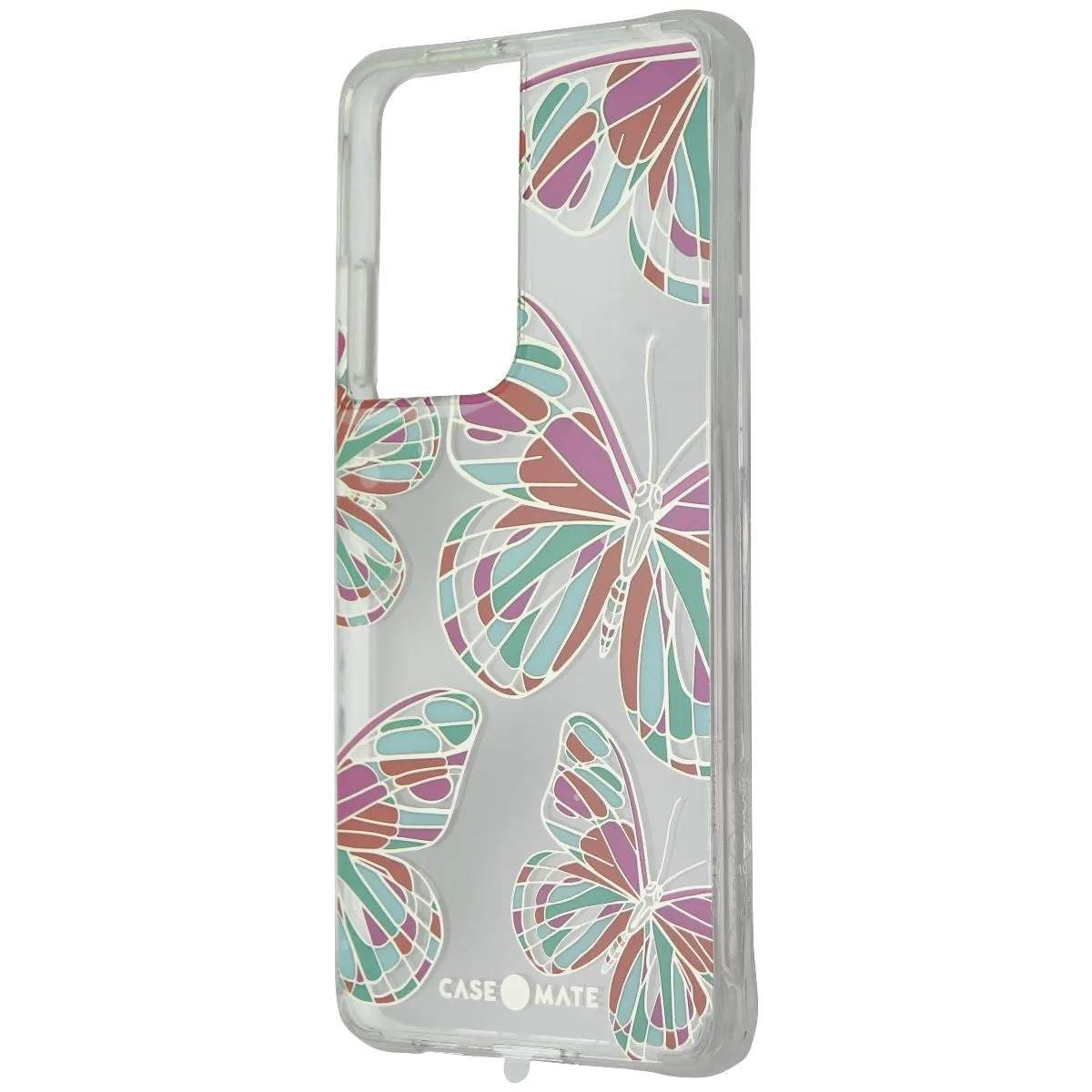 Shock Absorption Layer Durable Texture Finish Case-Mate Prints Series Case for Samsung Galaxy S21 Ultra 5G - Butterflies