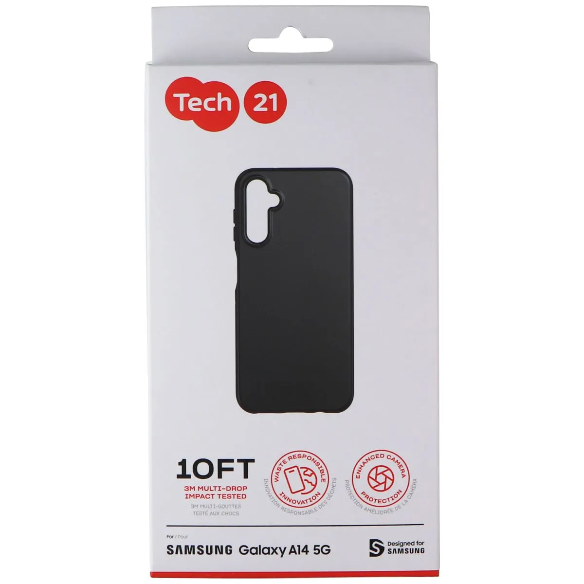 Tech21 EvoLite Series Case for Samsung Galaxy A14 (5G) - Black Port Protection