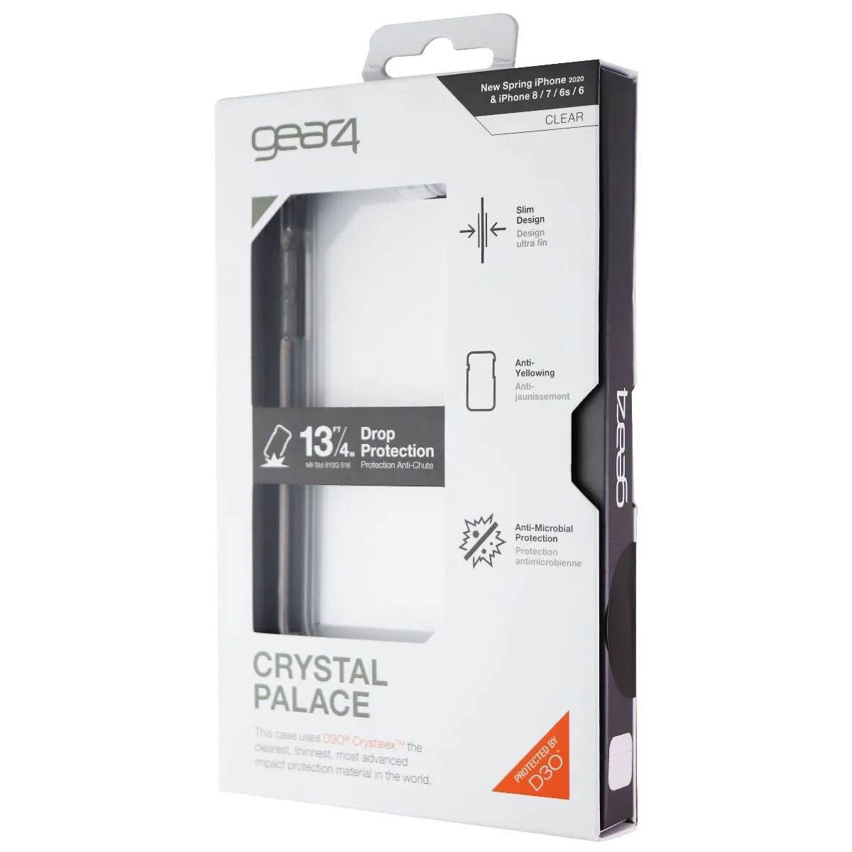 ZAGG Crystal Palace Series Case for Apple iPhone SE (2nd Gen) & 8/7 - Clear Hybrid Protection