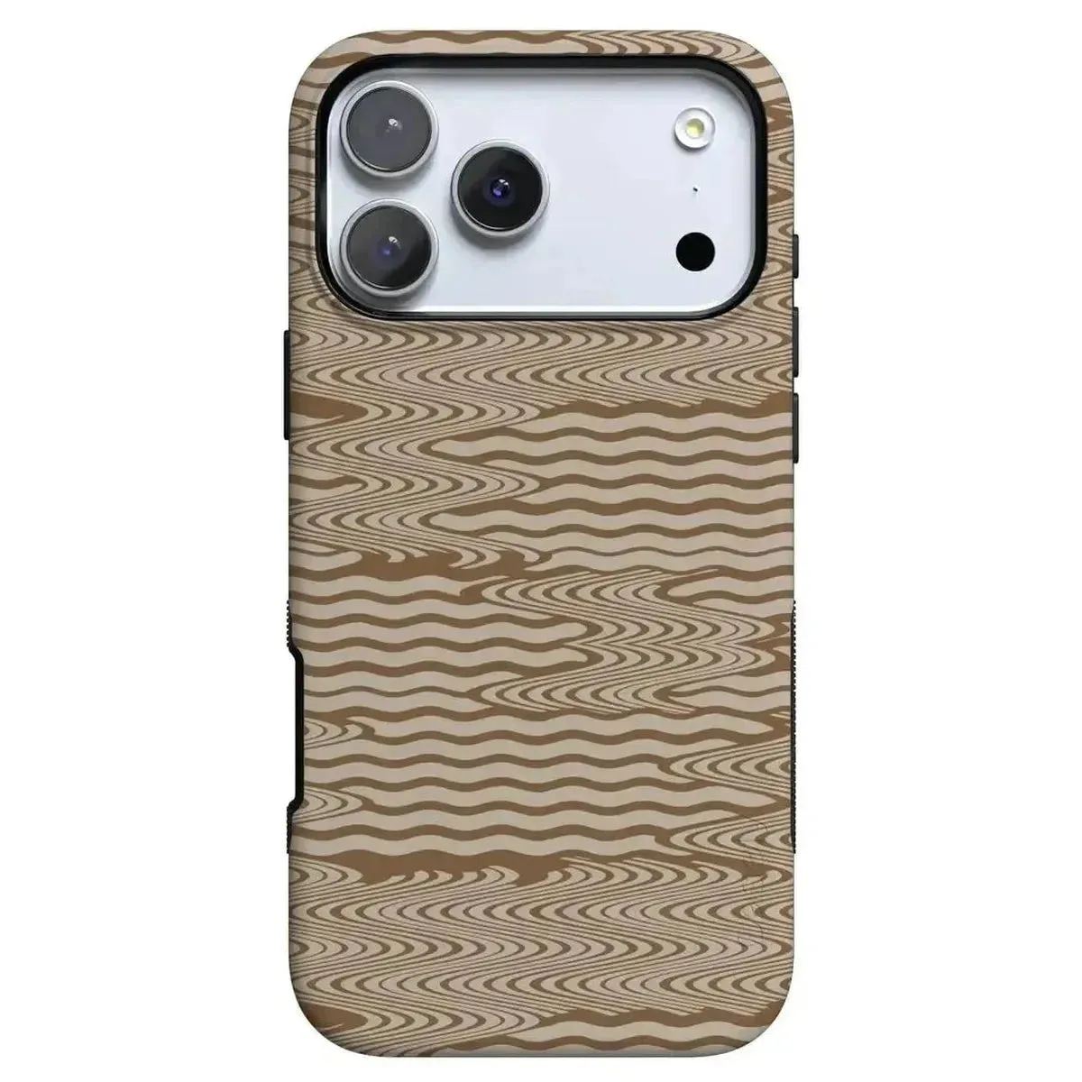 Smooth Texture Pattern Matte Detail Mocha Ripple | Brown Waves Case