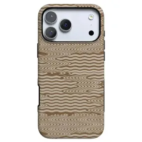Smooth Texture Pattern Matte Detail Mocha Ripple | Brown Waves Case
