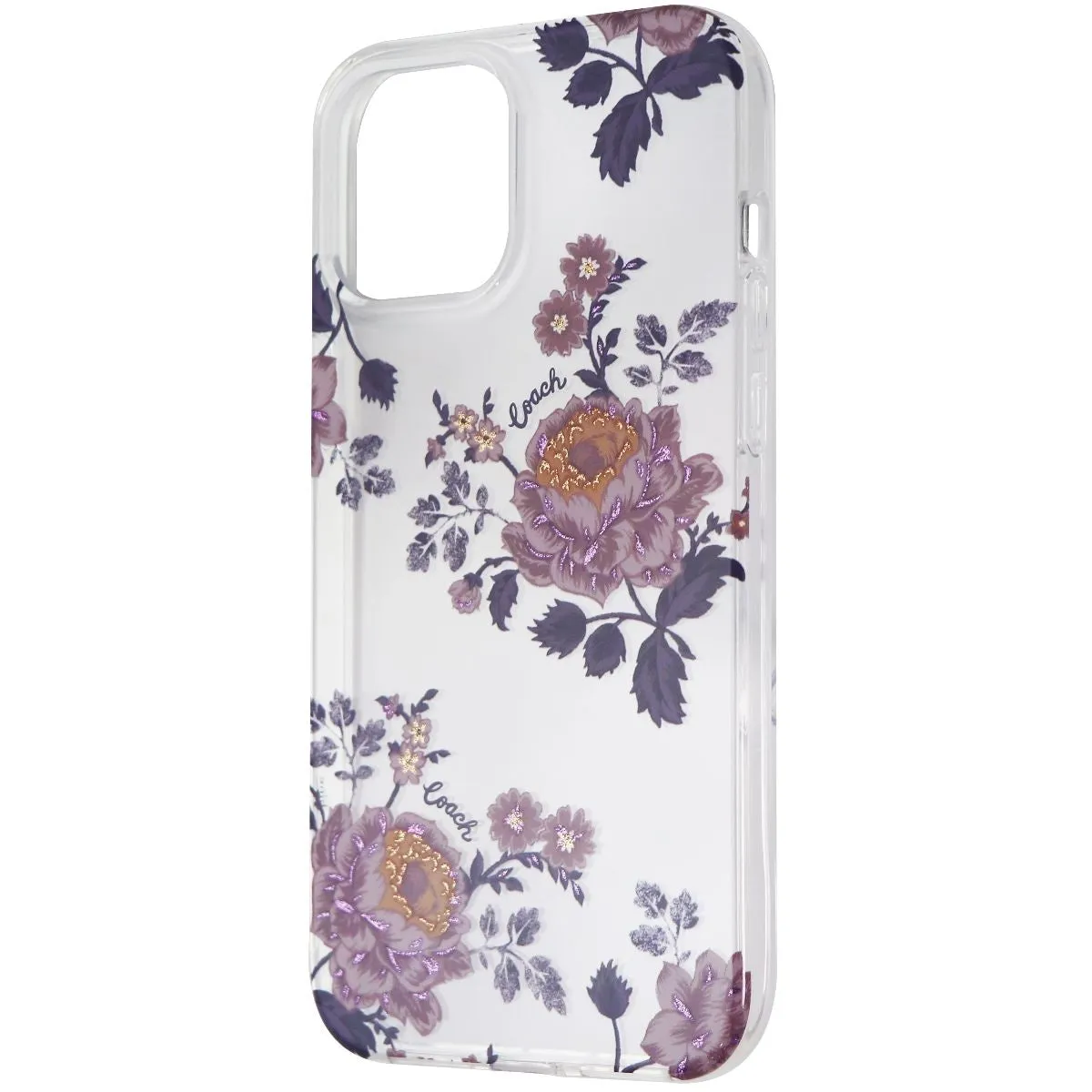 Luxury Appeal Personal Style Coach Protective Case for Apple iPhone 12 Pro Max - Moody Floral Clear