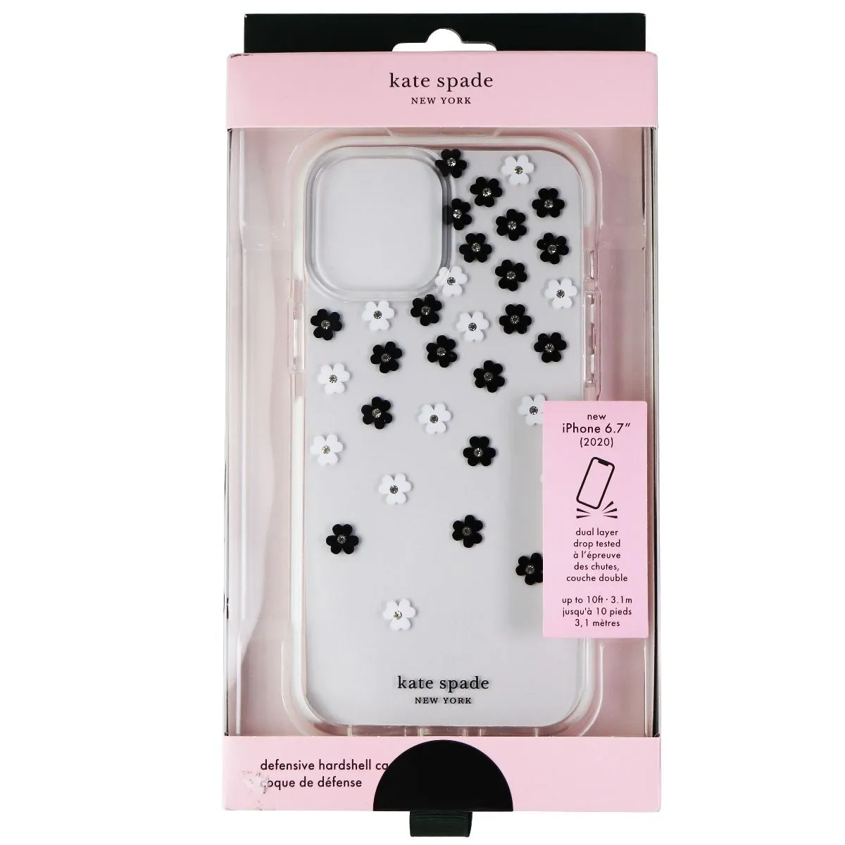 kate spade Defensive Hardshell Case for Apple iPhone 12 Pro Max - Flowers/Clear Protective Material Fashion Detail