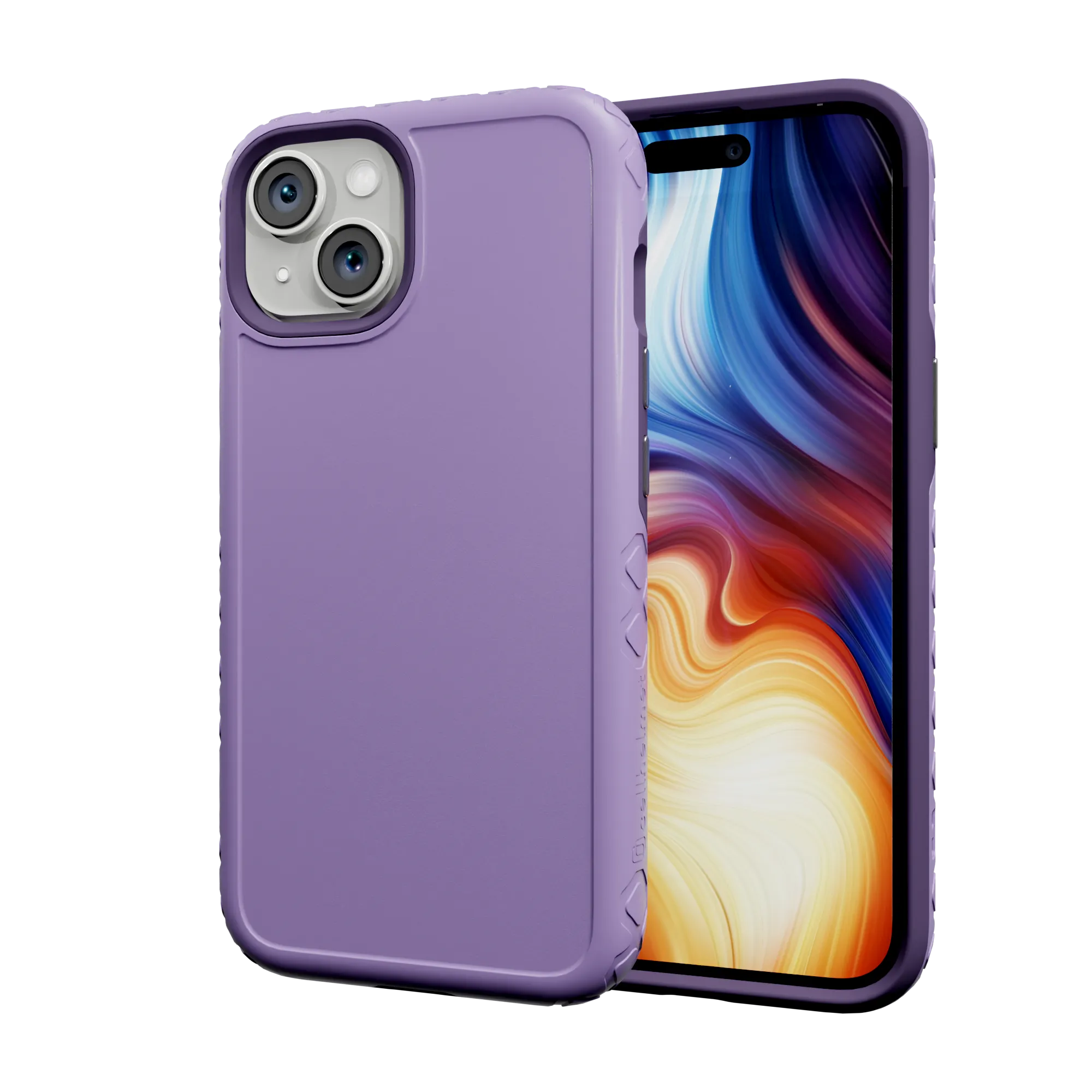 Hybrid Texture Design Scratch Resistant Dual Layer Case for Apple iPhone 13 | Lilac Blossom Purple | Fortitude Series