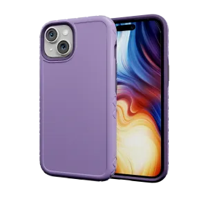 Hybrid Texture Design Scratch Resistant Dual Layer Case for Apple iPhone 13 | Lilac Blossom Purple | Fortitude Series