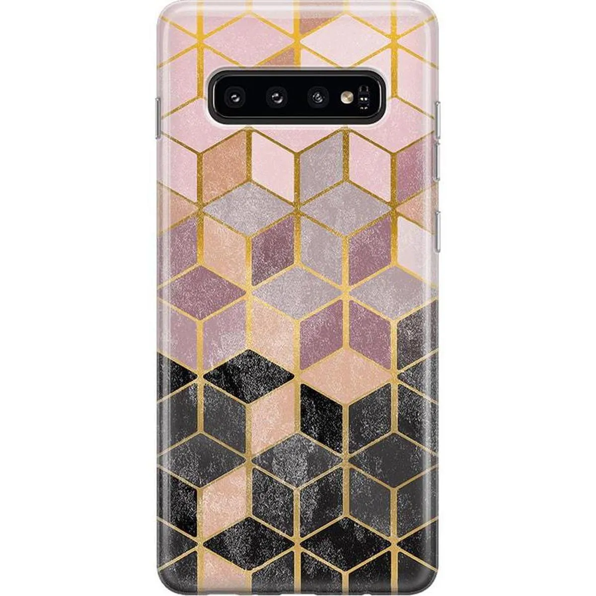 Stepping Up | Geo Rose Gold Marble Samsung Case Matte Edge Everyday Comfort
