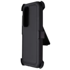 Comfort Accessory Simple Look Pelican Voyager Case and Belt Clip Holster for Samsung Galaxy S24 - Black