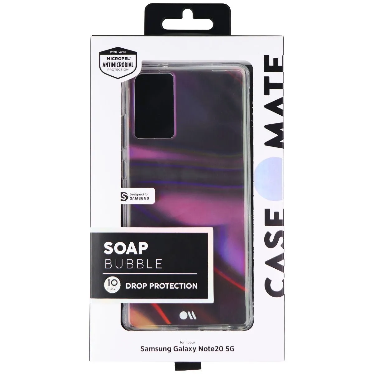 Case-Mate Soap Bubble Series Hard Case for Samsung Galaxy Note20 5G - Iridescent Comfort Build Layer