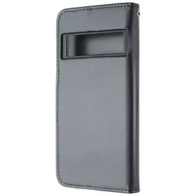 MyBat MyJacket Wallet Series Case for Google Pixel 6 Pro - Black Leather Protective Texture Layer Matte Build