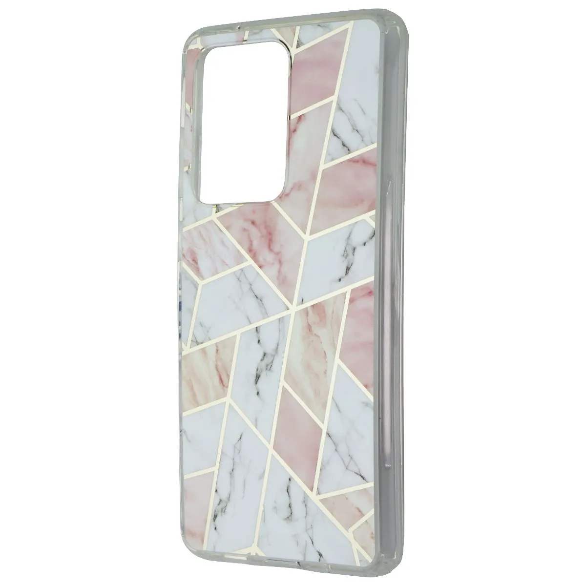 Flexible Detail Smooth Form Texture Mybat Premium Dual Layered Case for Samsung Galaxy S20 Ultra - Pink Marble